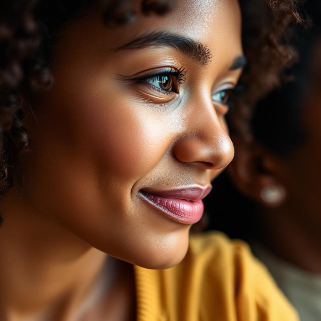 Person in a moment of emotional clarity and reflection
