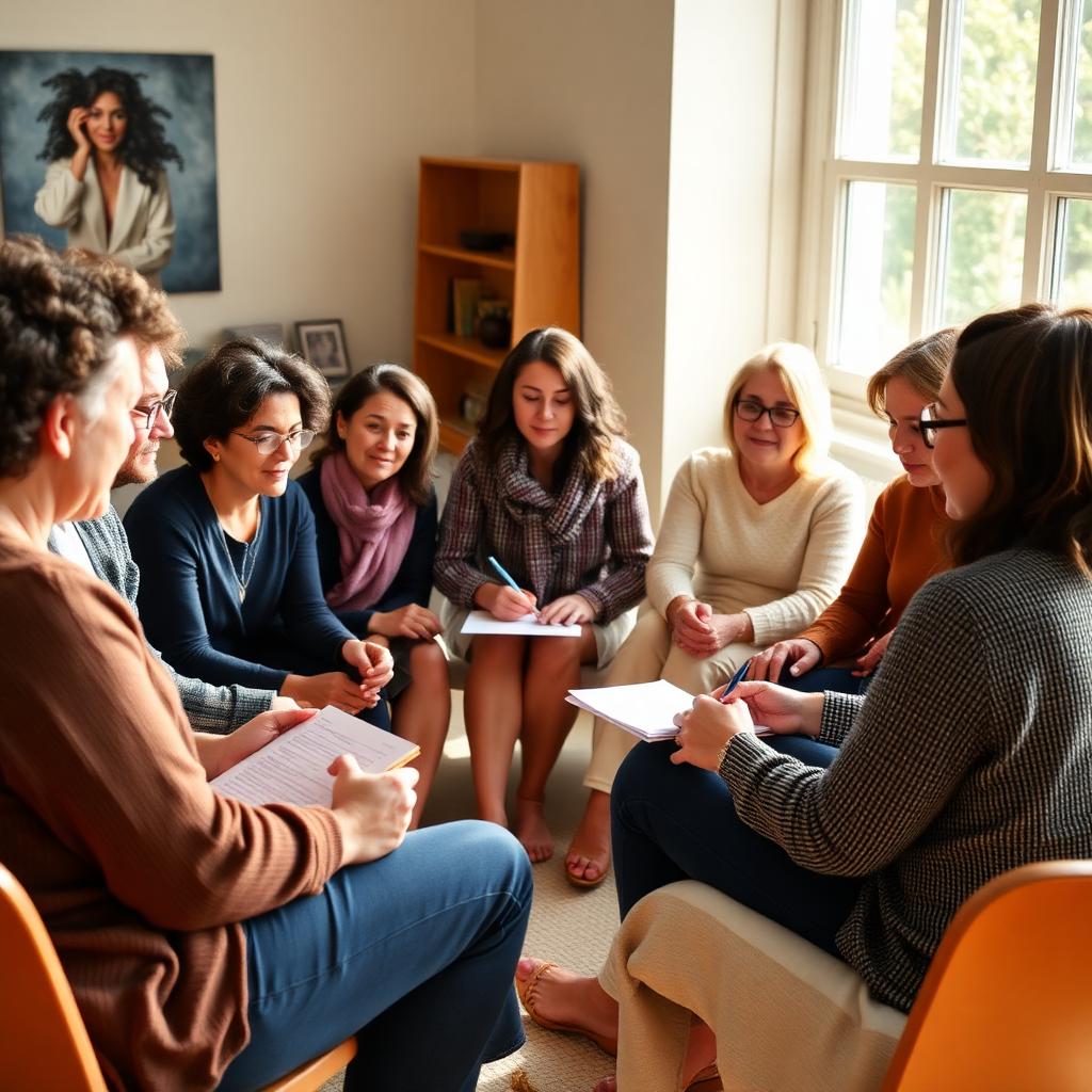 Diverse group in a WRAP workshop circle